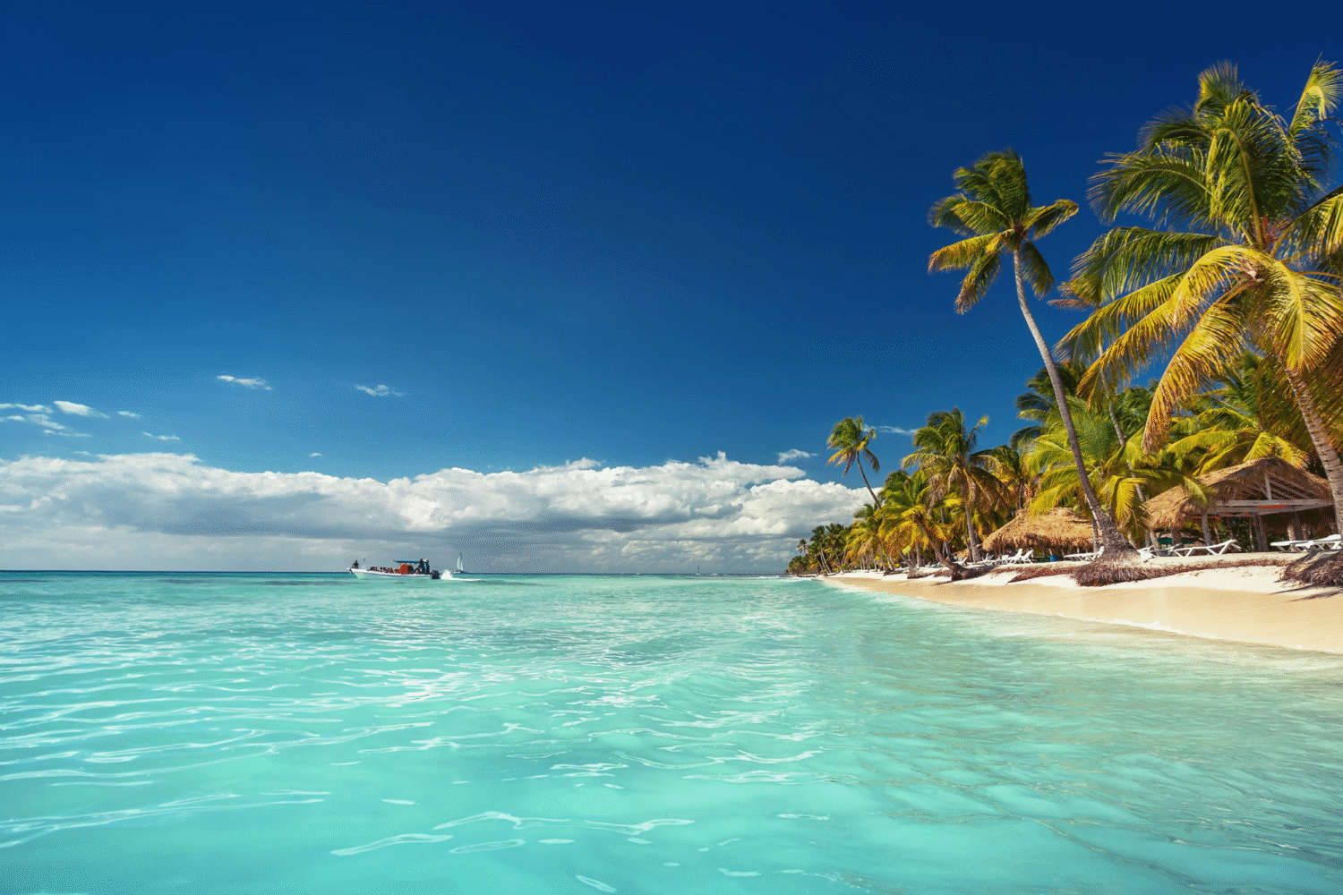 Tropical beach with clear turquoise water
